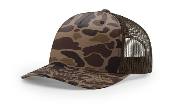 Richardson 112PFP Camo Custom Leather Patch Hat