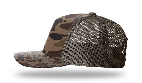 Richardson 112PFP Camo Custom Leather Patch Hat