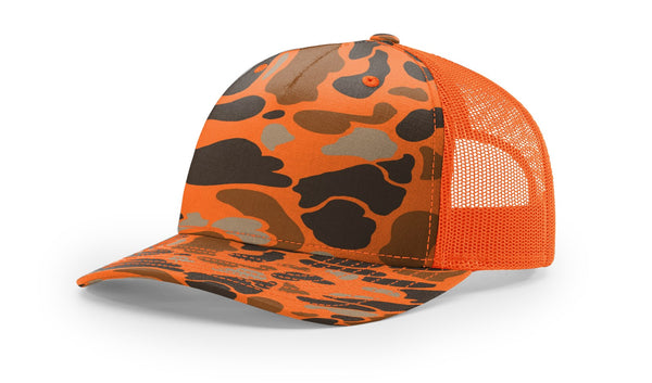 Richardson 112PFP Camo Custom Leather Patch Hat
