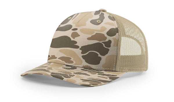 Richardson 112PFP Camo Custom Leather Patch Hat