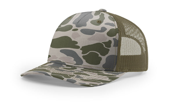 Richardson 112PFP Camo Custom Leather Patch Hat