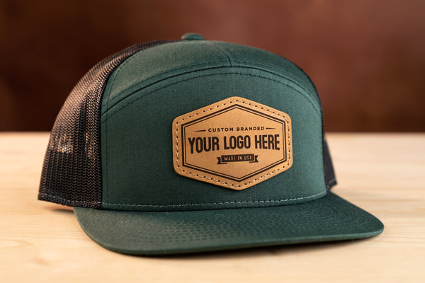 Richardson 168 7-Panel Leather Patch Hat