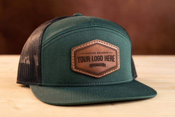 Richardson 168 7-Panel Leather Patch Hat