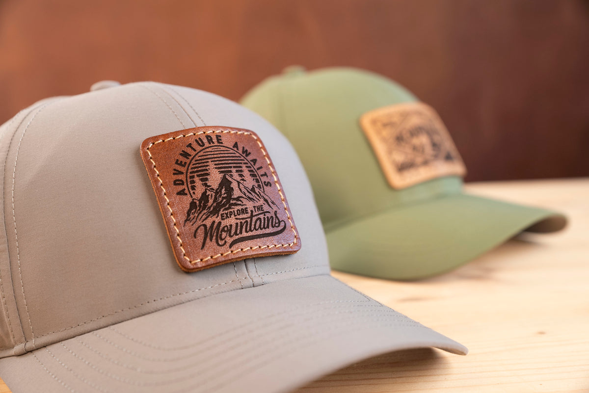 新品 BEEDEN LEATHER LOGO BASIC CAP Richardson 942 Hat | Custom Leather Patch Hat – C. Richard's Leather