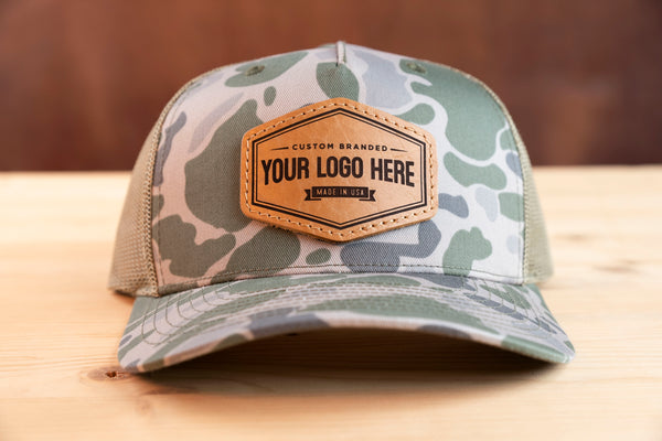 Richardson 112PFP Camo Custom Leather Patch Hat