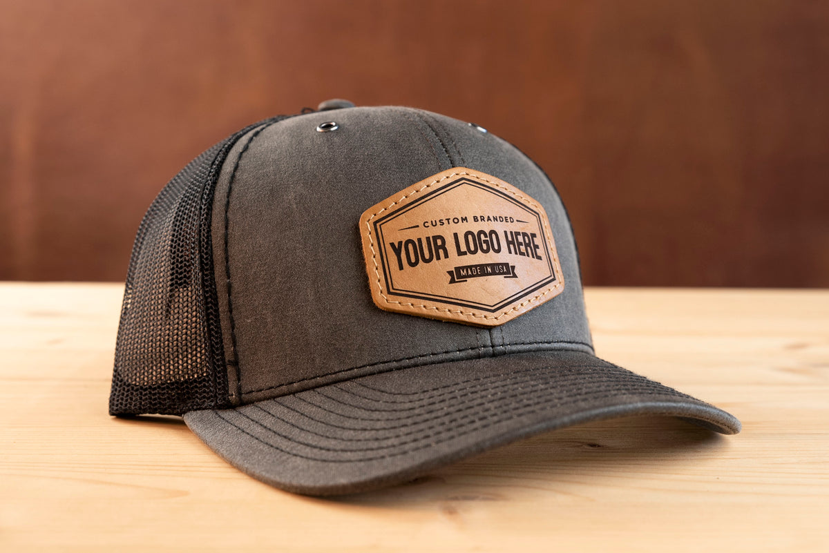 Richardson 112WF Custom Leather Patch Hat Work Built Trucker – C