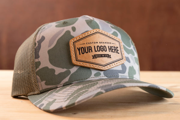 Richardson 112PFP Camo Custom Leather Patch Hat