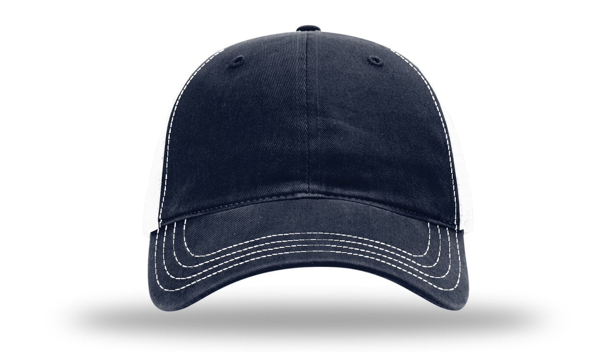 Richardson R65 Unstructured Custom Leather Patch Hat Navy