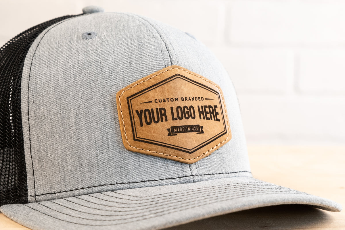 Engraved Leather Patch Hat Custom Hats Personalized Baseball 