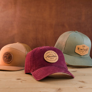 Custom Leather Patch Hats, Customized Logo,  Richardson 112 Bulk 