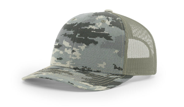 Richardson 112P Camo Custom Leather Patch Hat