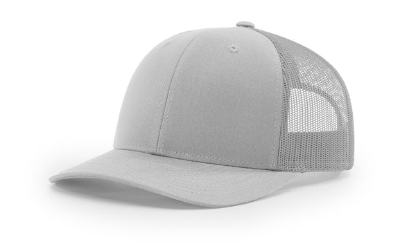 Richardson 112 custom leather patch hat in Solid with Light Grey accents