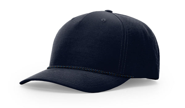 Richardson 355 custom leather patch hat in Navy, Midnight Navy, Grey, and Blue