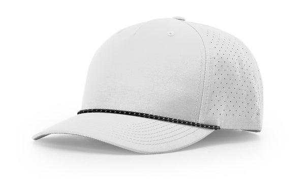 Richardson 355 custom leather patch hat in Silver, Black, and Silver