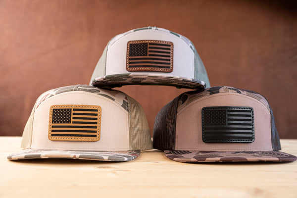 Richardson 168P 7-Panel Custom Leather Patch Hat