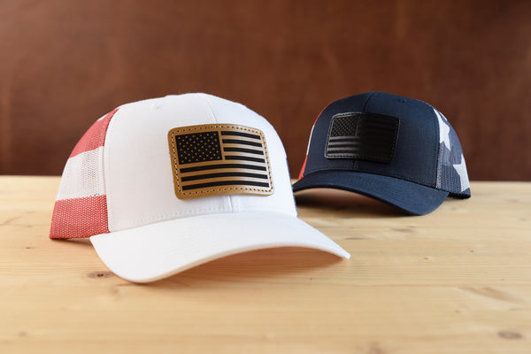 Richardson 112PM Custom Leather Patch Hat | Stars & Stripes