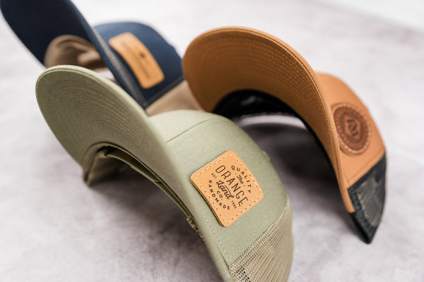 richardson 112 hats with offset leather patches