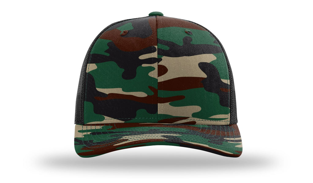 112P Camo Custom Leather Patch Hat