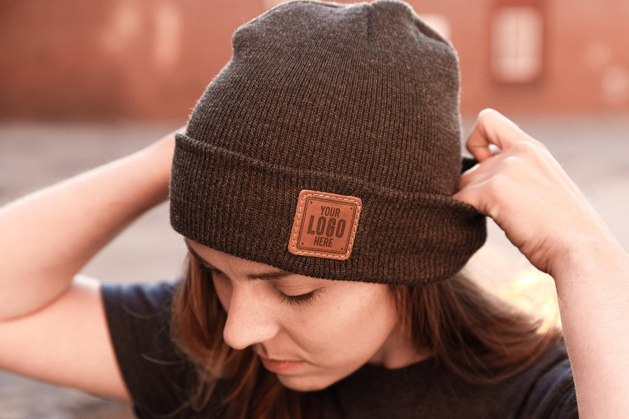 Leather Patch Beanie - 65 South