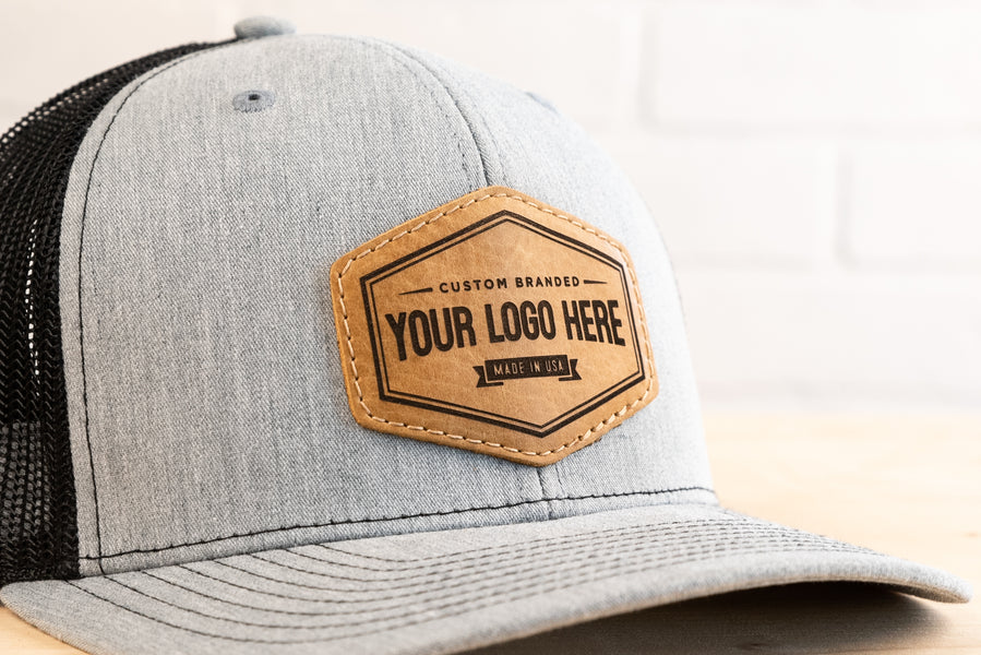 Custom Blank Genuine Leather Patches for Hats with Your