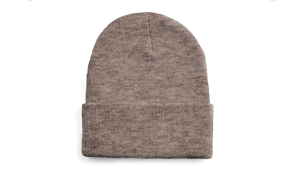Custom Leather Patch Beanie